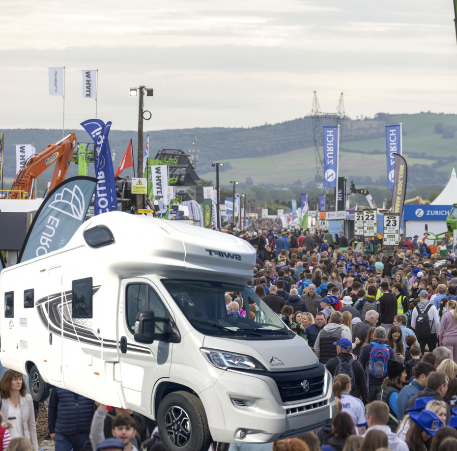 Ploughing Championship with a Campervan
